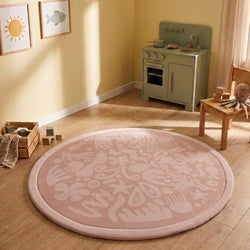 Round washable play mat - Flo Pink