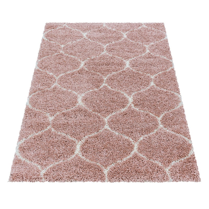 Berber Rug - Agadir Circle Rose/Cream