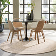 Round wool floor rug - Bellano ST White 815