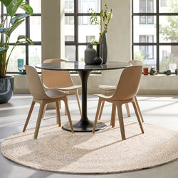 Round wool floor rug - Bellano ST White 815