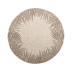 Round Outdoor Rug - Tiga Edge Taupe