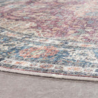 Round Indoor Outdoor Rug - Kairo Medallion Burgundy
