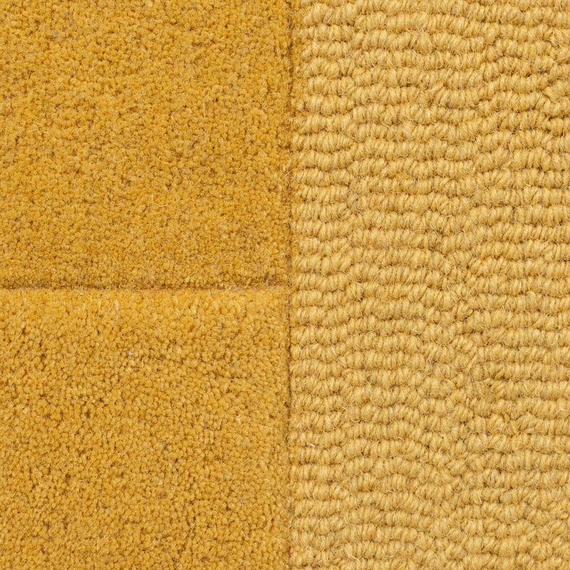 Round Modern Floor Rug - Mozo Gigi Ochre Yellow