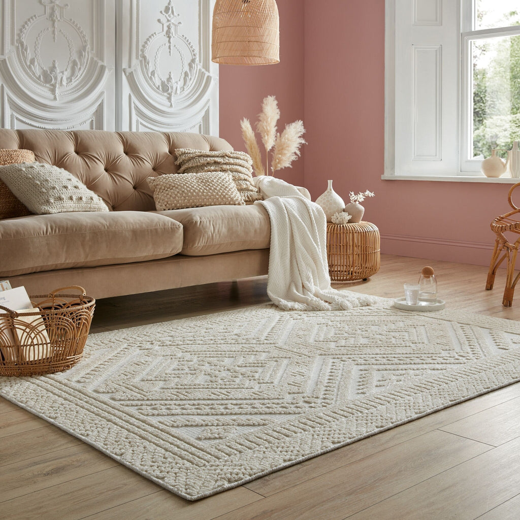 Washable Floor Rug - Galeo Jaipur Cream