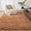 High Pile Wool Rug - Elin Red/Terra