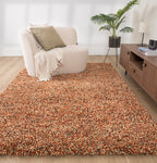 High Pile Wool Rug - Elin Red/Terra