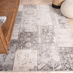 Patchwork Rug - Deep Taupe/Grey