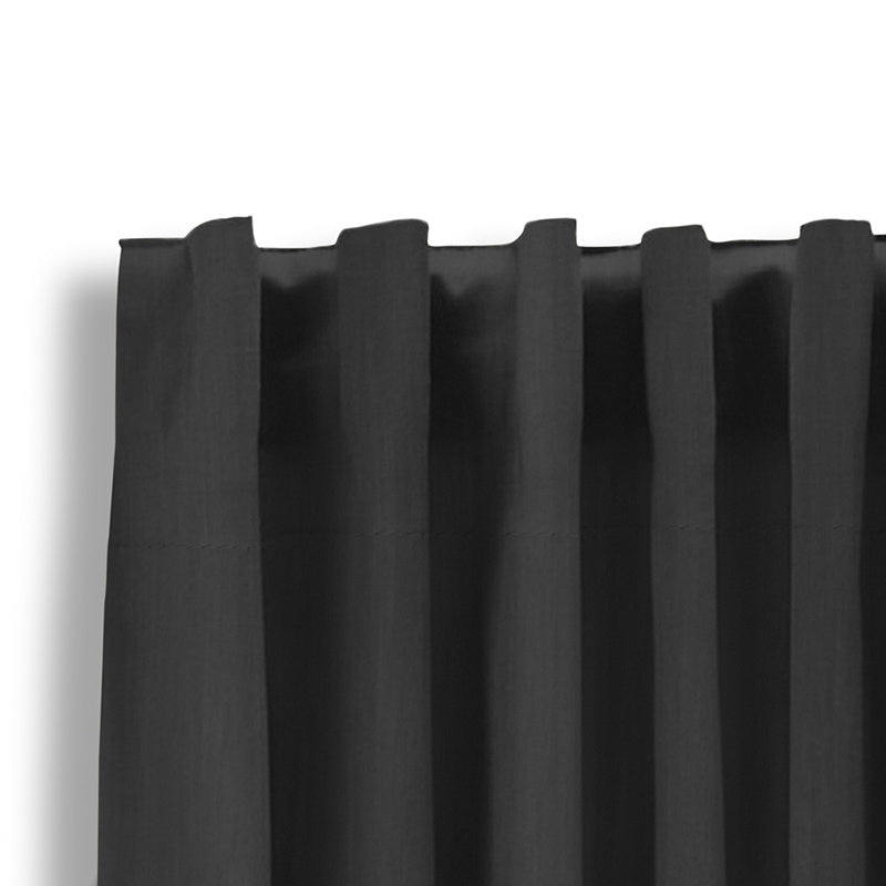 Luxury blackout curtains - Grey - Hooks
