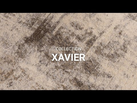 Round Abstract Rug - Xavier Wave Blue/Grey