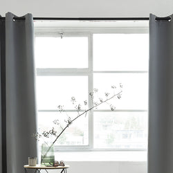 Luxury blackout curtains - Silver grey - Rings
