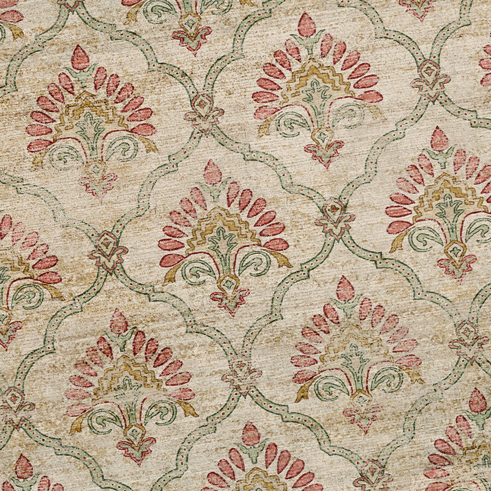 Vintage rug - Sage Grid Green