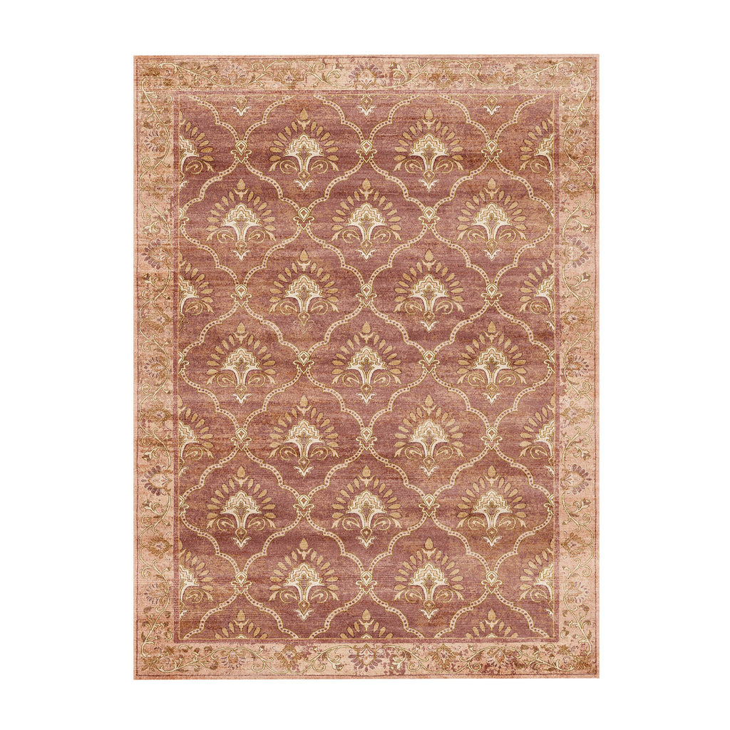 Vintage rug - Sage Grid Terracotta