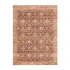 Vintage rug - Sage Grid Terracotta