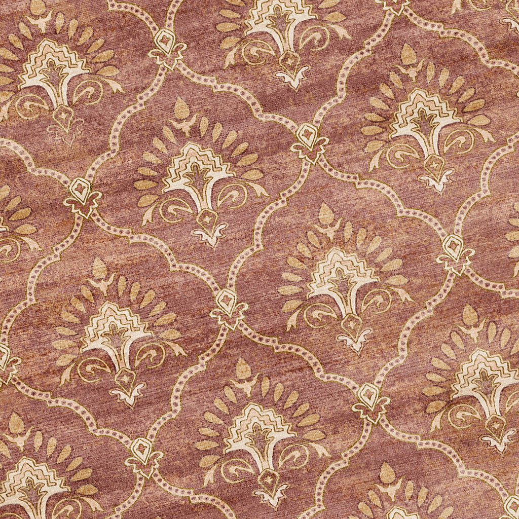 Vintage rug - Sage Grid Terracotta