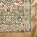 Vintage rug - Sage Medallion Green