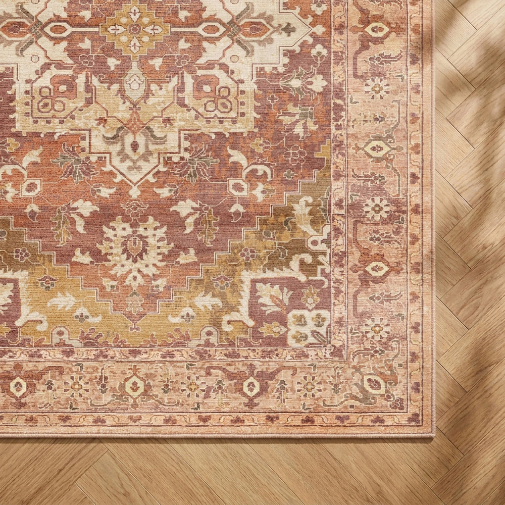 Vintage rug - Sage Medallion Terracotta