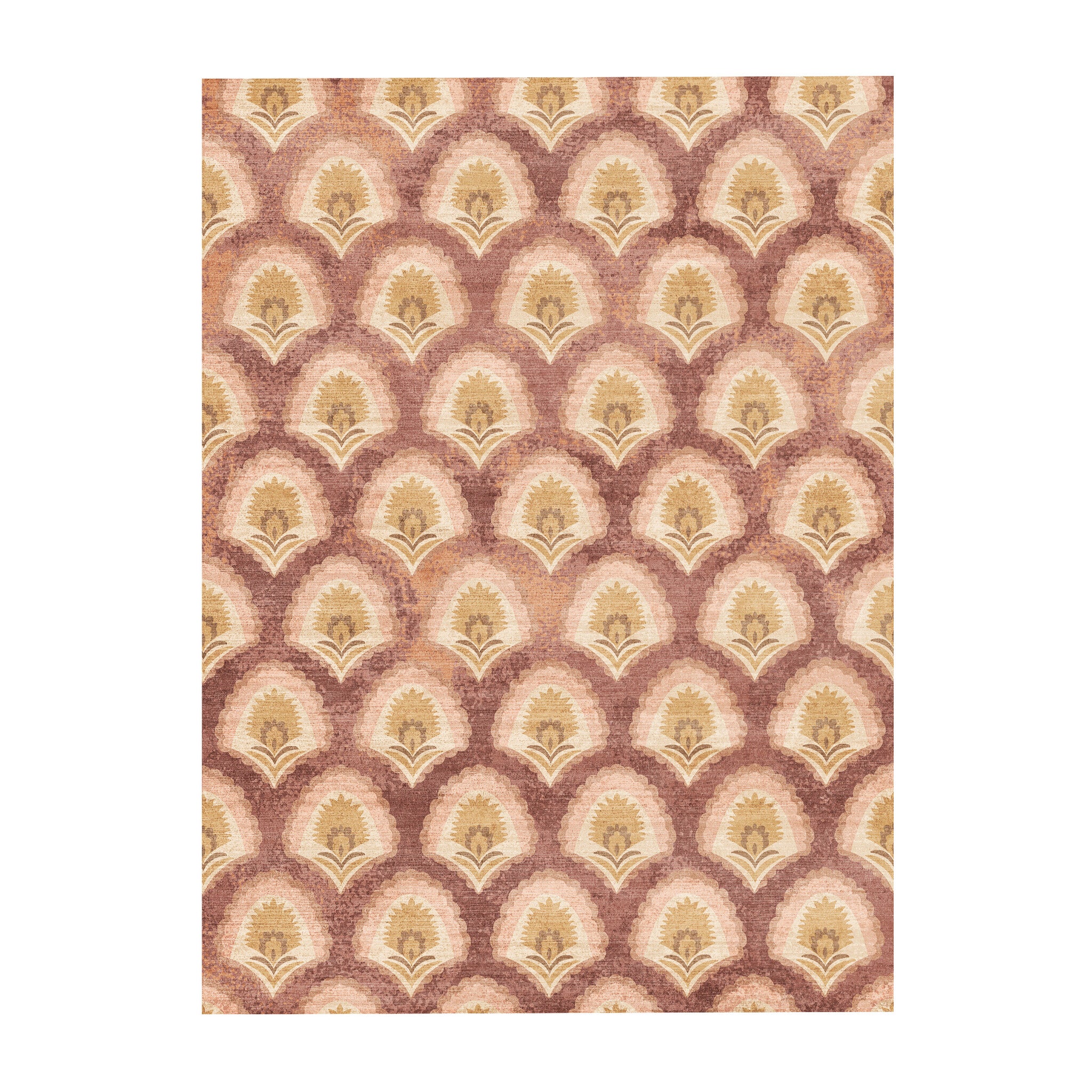 Vintage rug - Sage Pattern Terracotta