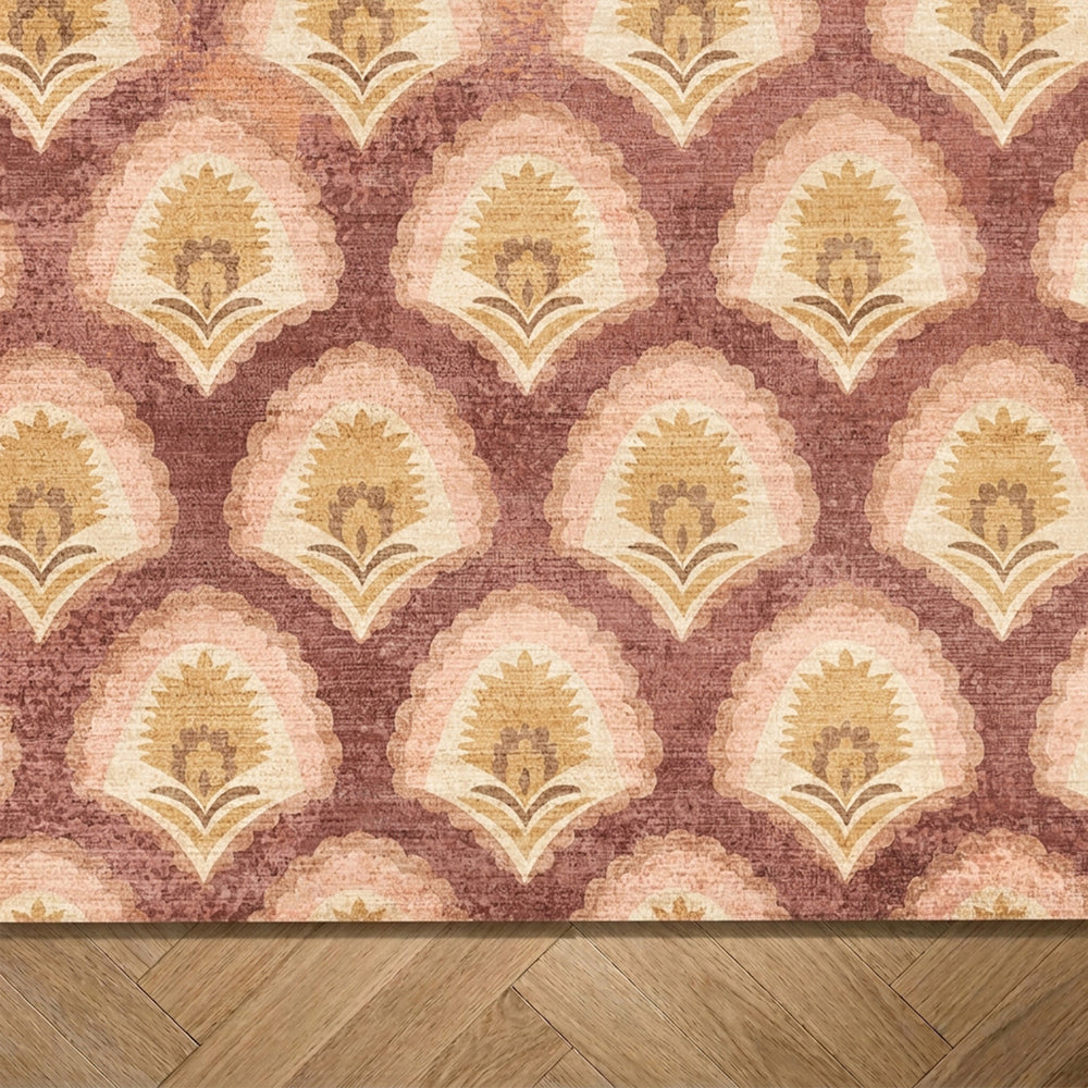 Vintage rug - Sage Pattern Terracotta